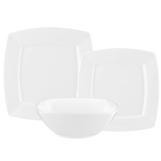 Komplet porcelanowych talerzy obiadowych dla 6 osób Florina Arcadia