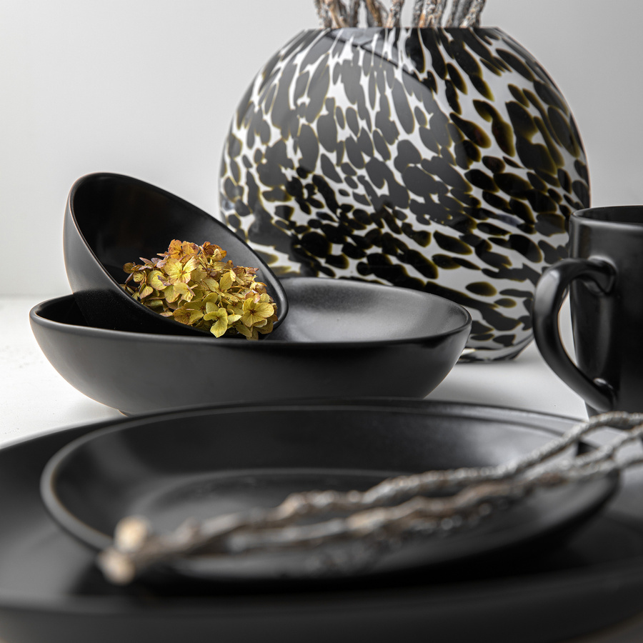 Talerz deserowy Florina Gaja Black 21,5 cm