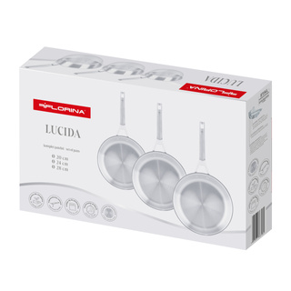 Zestaw patelni ze stali nierdzewnej Florina Lucida 3 szt