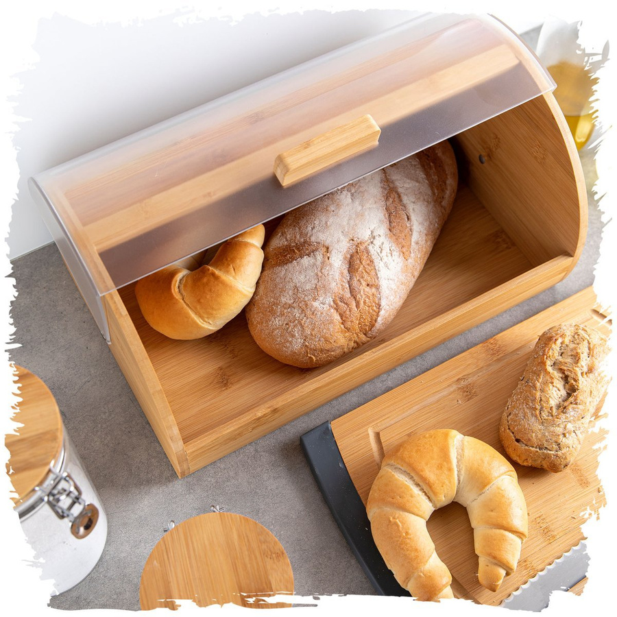 Chlebak bambusowy Florina Classic 38,5 x 27,7 x 19 cm