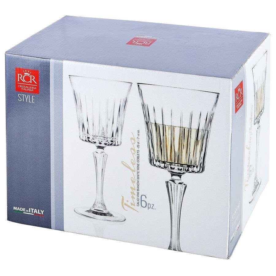 Komplet 6 kieliszków do wina białego RCR Timeless 230 ml