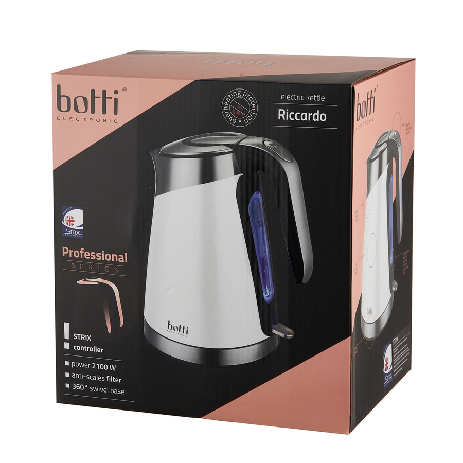 Czajnik elektryczny Botti Riccardo 1,7 l grafitowy 2100 W