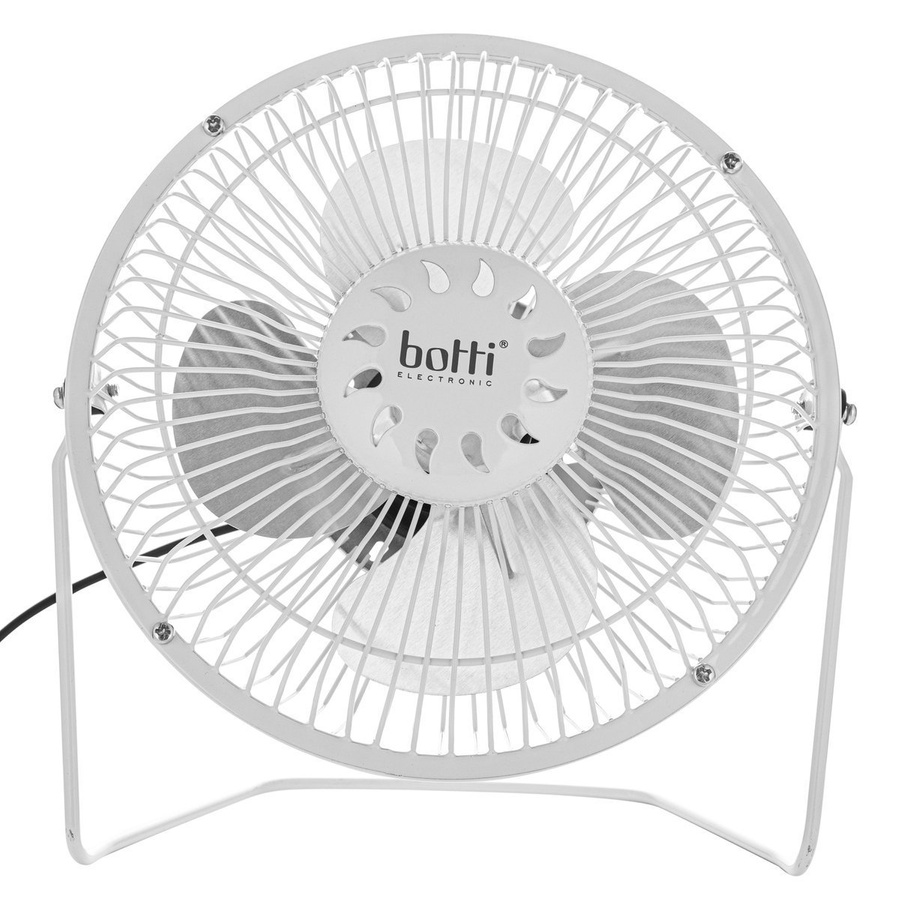 Mini wentylator biurkowy USB Botti Electronic Zeffir biały 15 cm moc 2,5 W