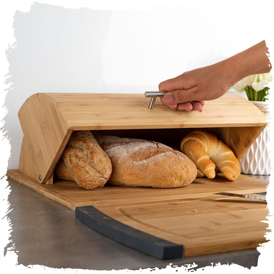 Chlebak bambusowy Florina Woody 39,5 x 29,5 x 16,5 cm