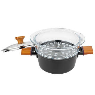 Garnek aluminiowy do gotowania na parze z powłoką nieprzywierającą Florina Natura Line 20 cm 2,2 l 