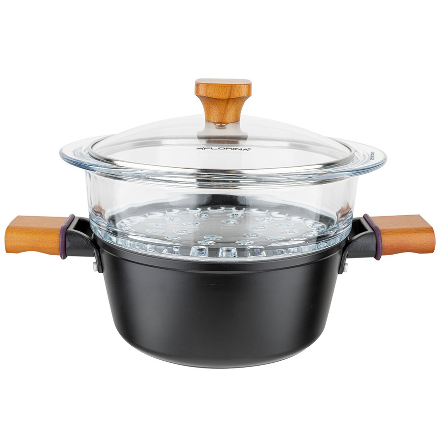 Komplet garnków i patelni z powłoką ceramiczną Florina Natura Line 2,2 l; 2,2l; 4,0 l; 6 l; 26 cm