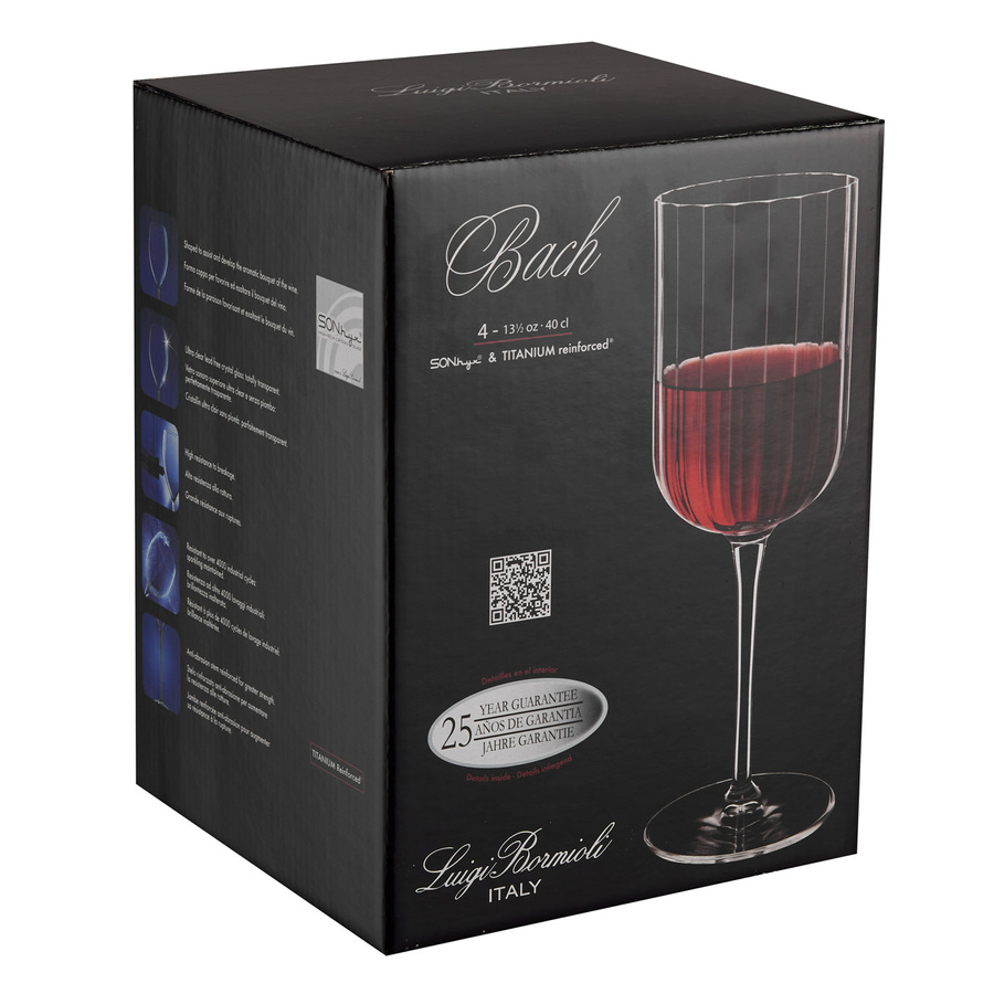 Komplet kieliszków do czerwonego wina Bormioli Rocco Bach 400 ml 4 sztuki