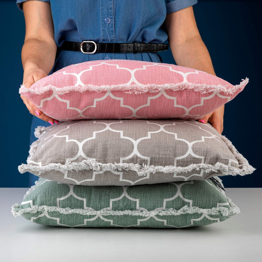 Poduszka Unique Living Maroko 45 x 45 cm różowa Miss Lucy