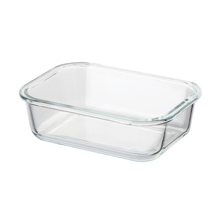 Szklany pojemnik z bambusową pokrywką Florina Clavato 630 ml prostokątny