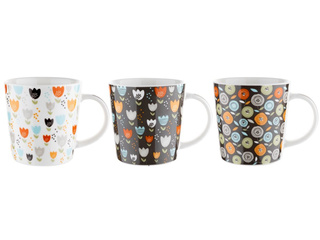 Kubek porcelanowy do kawy i herbaty Florina Funny 400 ml mix dekoracji