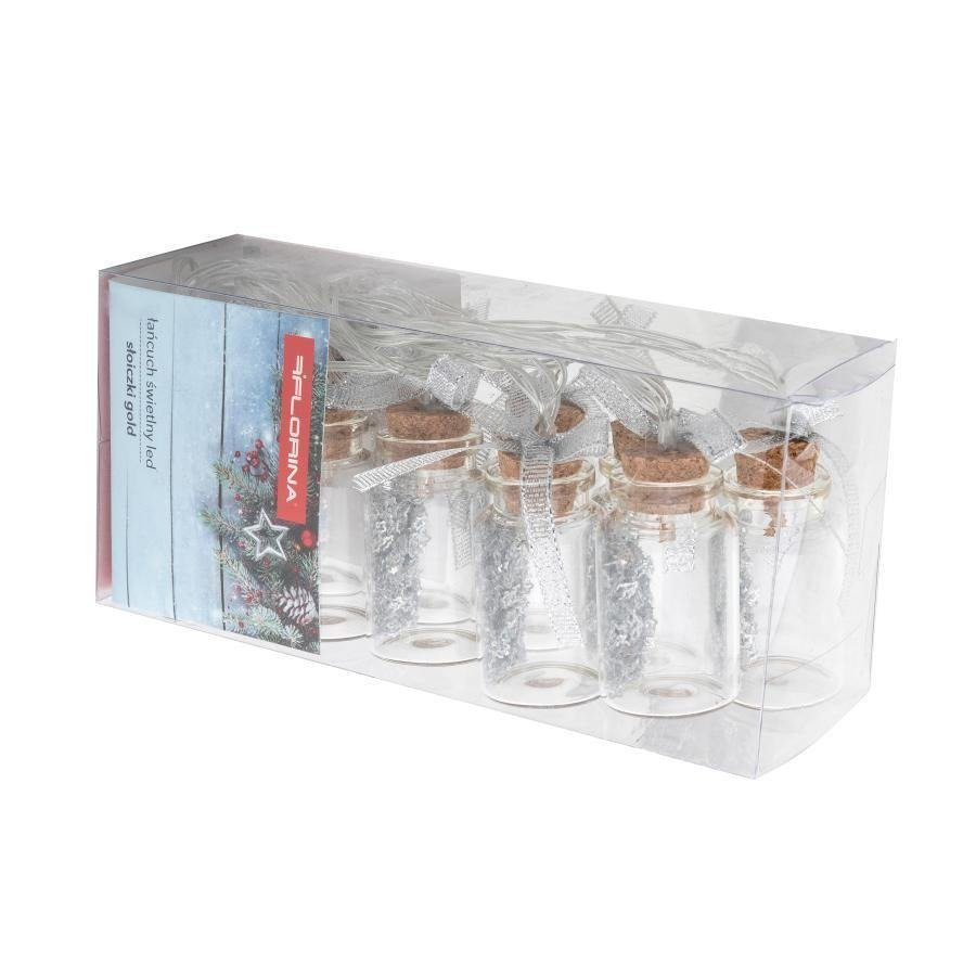 Łańcuch świetlny LED Florina Słoiczki Gold 10 lampek