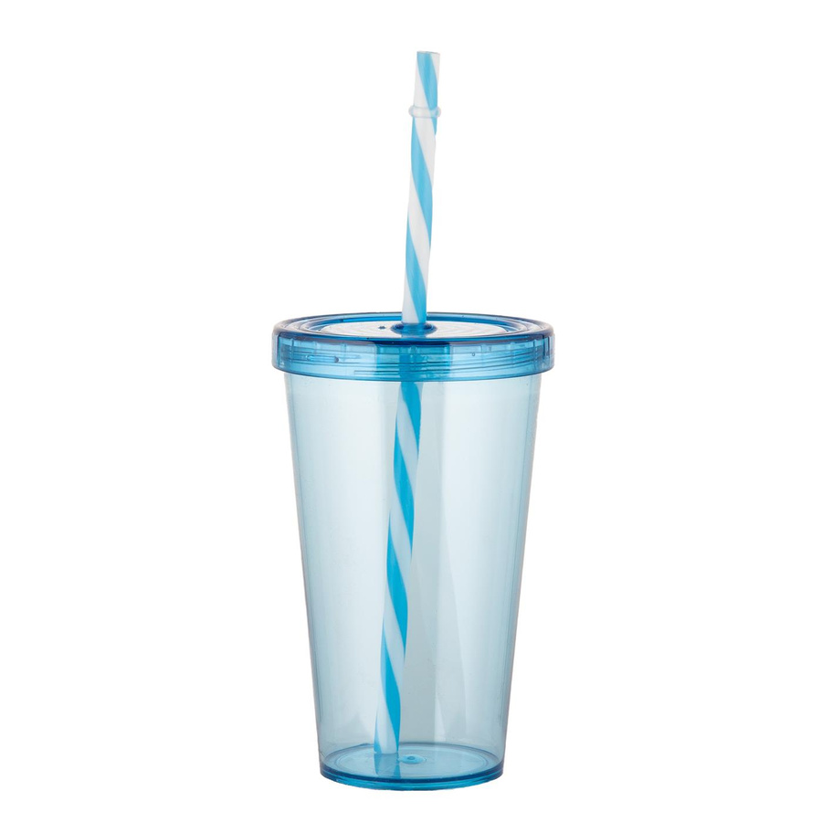 Kubek ze słomką Florina 660 ml mix kolorów