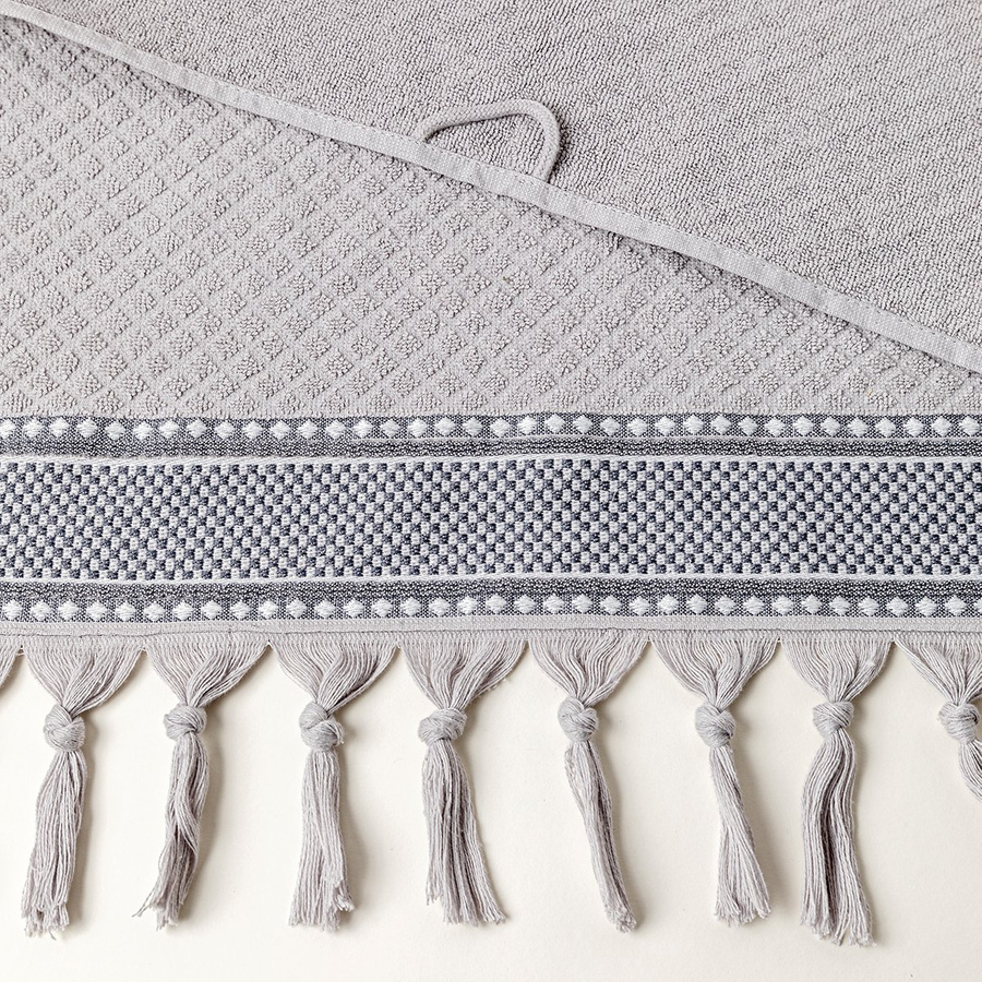 Ręcznik bawełniany łazienkowy Miss Lucy Belarda 50x90 cm jasnoszary