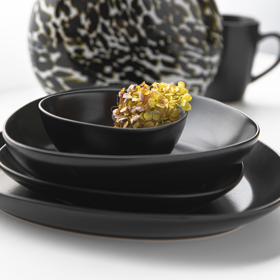 Talerz deserowy Florina Gaja Black 21,5 cm