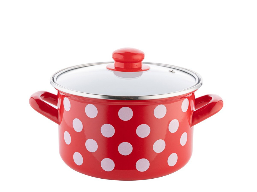 Zestaw garnków emaliowanych Emalia Polska Pleszew Retro - 16/18/20/22 cm