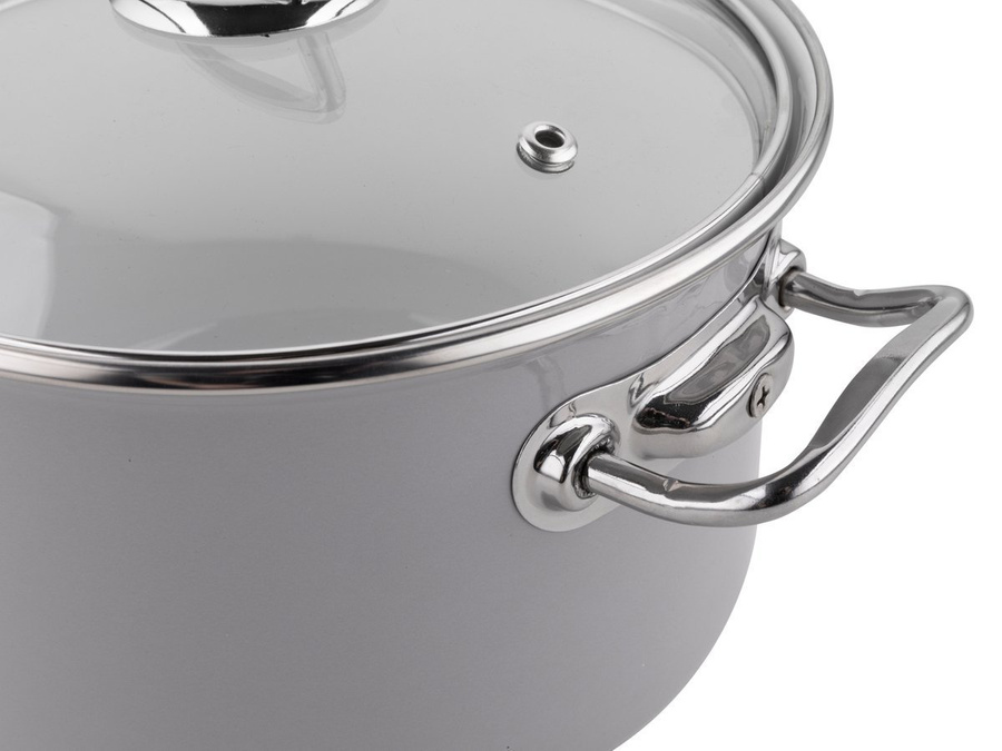 Zestaw garnków emaliowanych Primario 16/18/20/22cm Emalia Pleszew