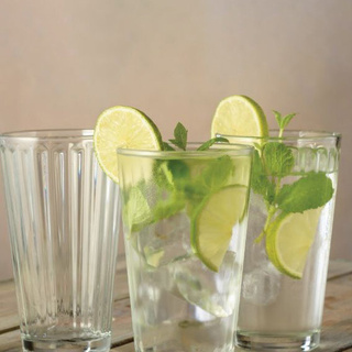 Zestaw szklanek do napojów Florina Prążki 380 ml 6 sztuk