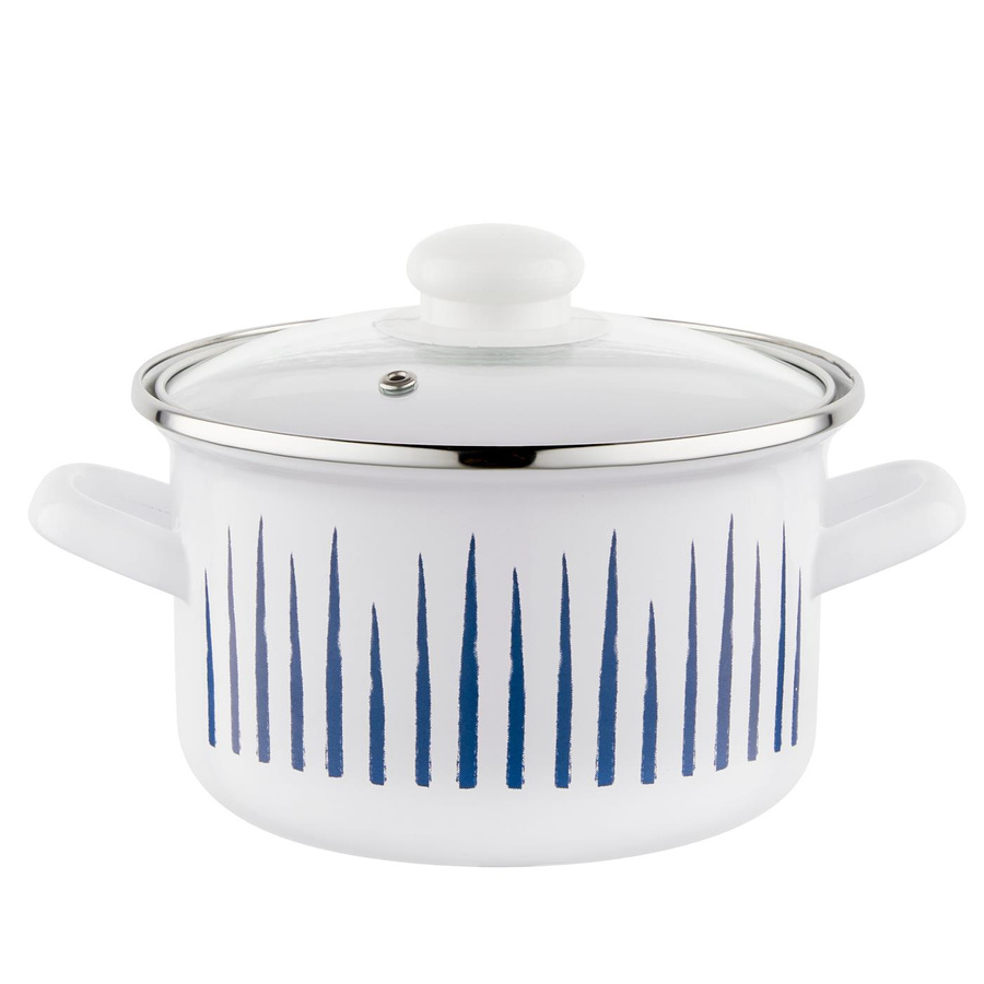 Garnek emaliowany Emalia Polska Pleszew Hamptons 16 cm 2 l