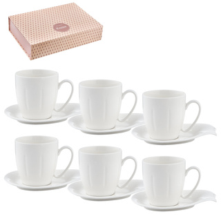 Komplet filiżanek ze spodkiem Florina Kappa 6 osób 12 elementów