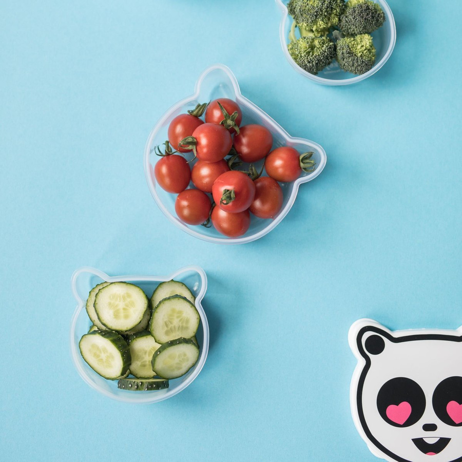 Komplet 4 pojemników śniadaniowych Praktyczna 200 ml, 300 ml, 400 ml, 600 ml