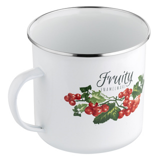 Zestaw kubków emaliowanych Emalia Polska Pleszew Kalina 9cm; 12 cm | 500 ml; 1,25 l