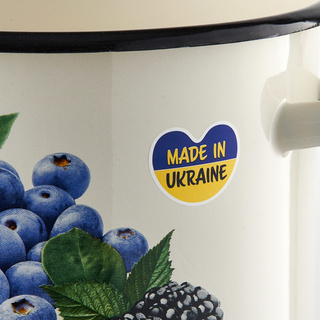 Garnek emaliowany na indukcję i gaz Emalia Polska Pleszew Borówka 20 cm 4,5 l 