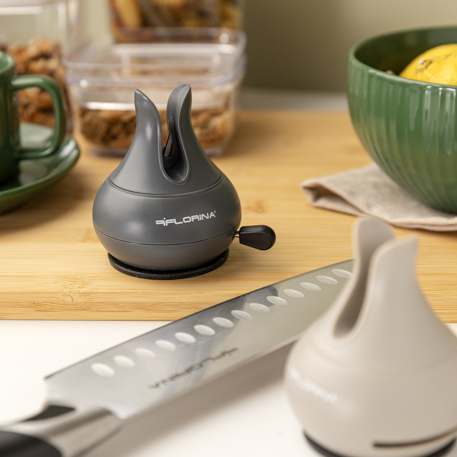 Ostrzałka kuchenna do noży Florina Sharp jasnoszara