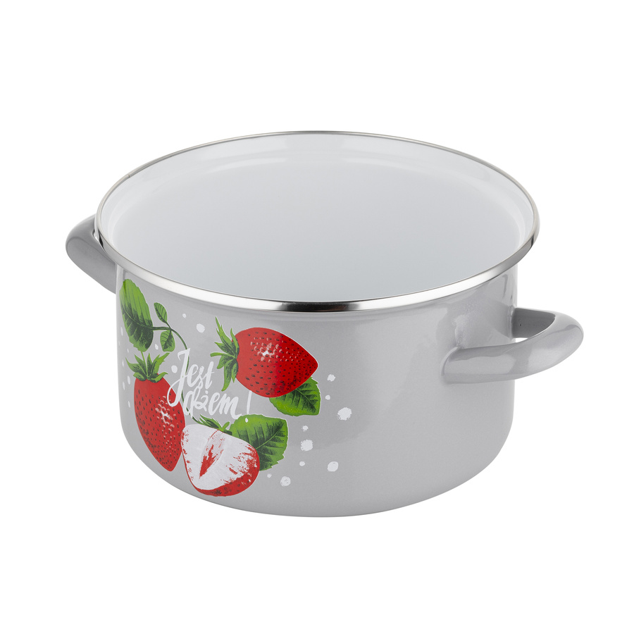 Zestaw garnków emaliowanych Emalia Polska Pleszew Dżem 16 cm; 18 cm; 20 cm; 22 cm | 2,1 l; 3 l; 4,1 l; 5,3 l