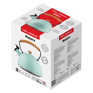 Czajnik nierdzewny Florina Natura Line miętowy 2,3 l