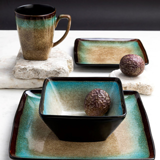 Talerz obiadowy ceramiczny Florina Jadeit 25 cm 