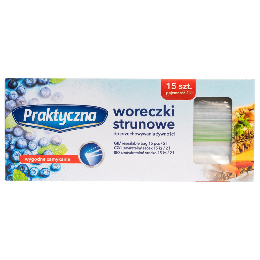 3x Woreczki strunowe praktyczna 2l 15 szt