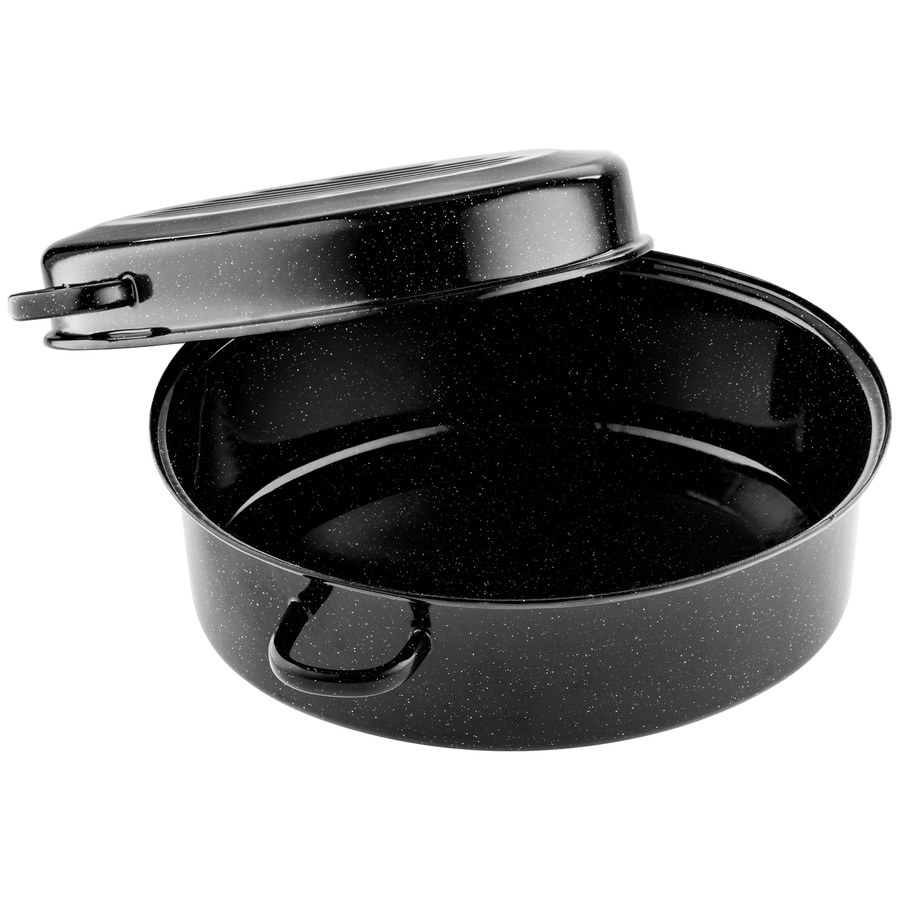 Brytfanna emaliowana gęsiarka na indukcję Emalia Polska Pleszew 42x32x14 cm 11 l