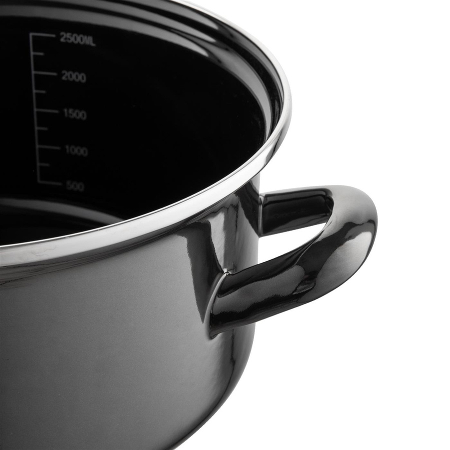 Garnek emaliowany Emalia Polska Pleszew Metalico 20 cm 2,9 l