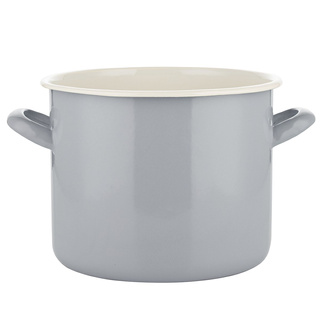 Garmek emaliowany Emalia Polska Pleszew Forte szary 8l