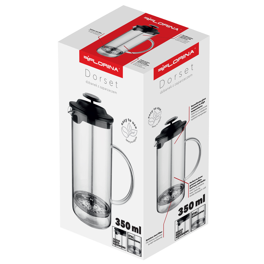 Zaparzacz szklany Florina Dorset 350 ml