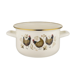 Garnek emaliowany złota kurka 20 cm 4,2 l