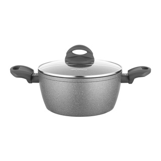 Garnek kamienny z pokrywką na indukcję i gaz Florina Lava Stone 16 cm 1,2 l