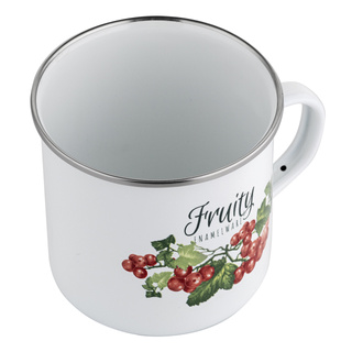 Kubek emaliowany Emalia Polska Pleszew Kalina 9 cm 500 ml