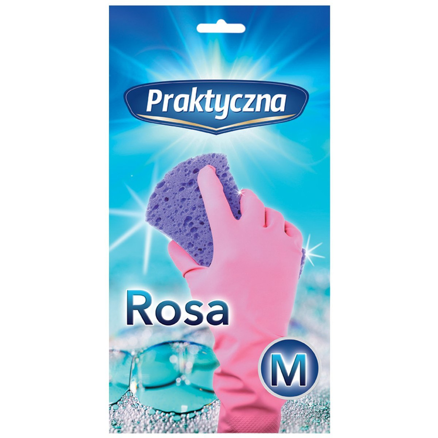 3x Rękawice lateksowe Rosa - Praktyczna - M