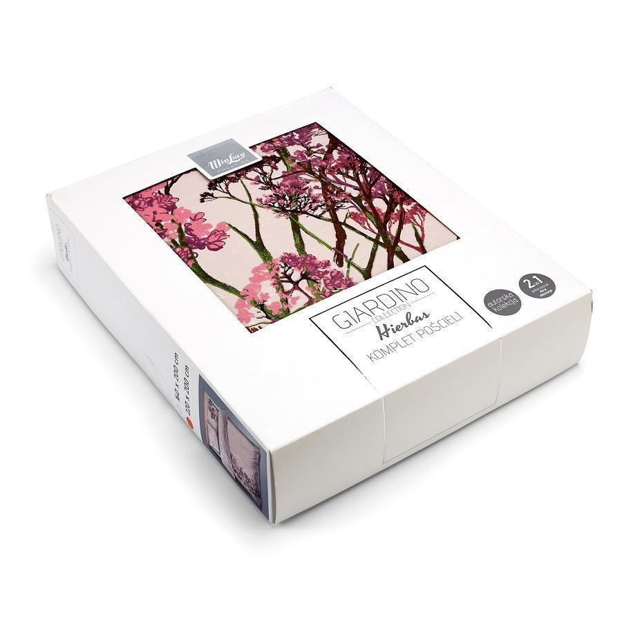 Pościel Miss Lucy Giardino satyna 220 x 200 cm i 2 x 70 x 80 cm Hierbas