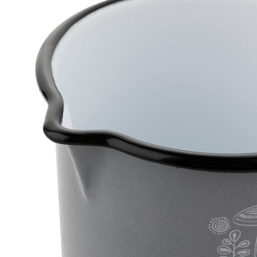 Kubek emaliowany prosty Emalia Polska Pleszew Porcini 12cm 1,24 l