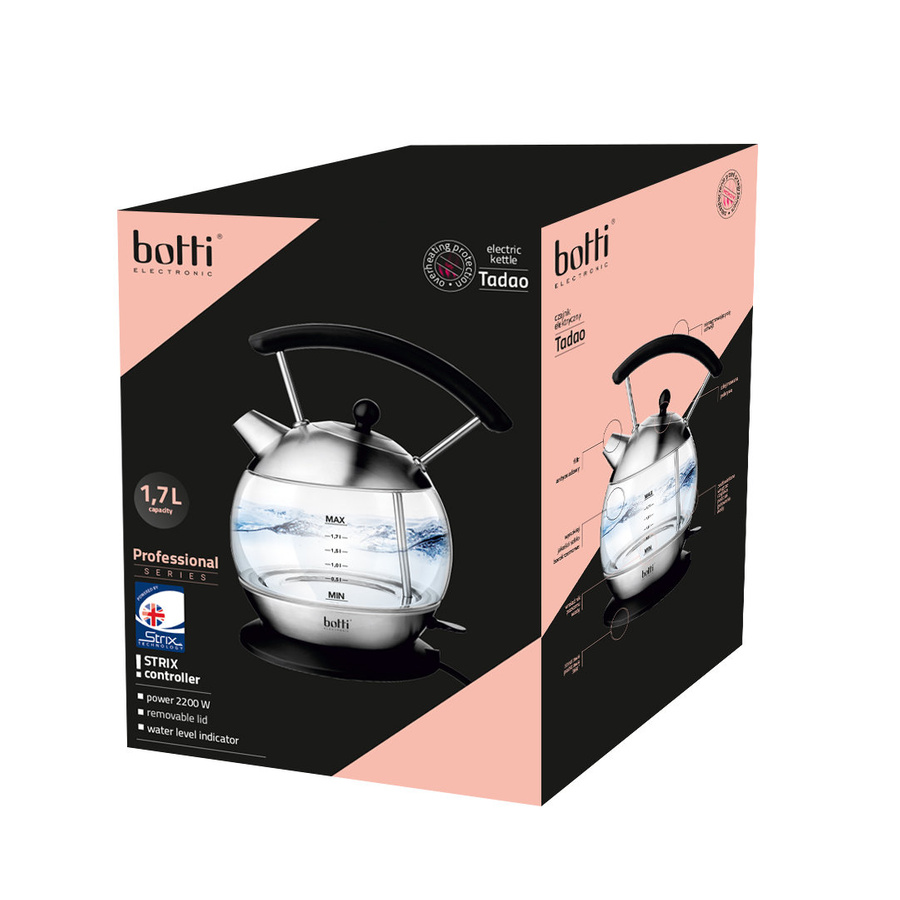 Czajnik elektryczny szklany Botti Electronic Tadao 1,7 l