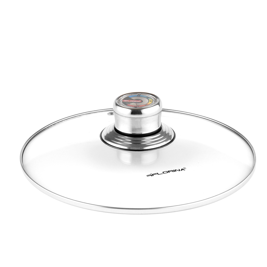 Komplet garnków ze stali nierdzewnej Florina z termometrem Pablo 8 elementów