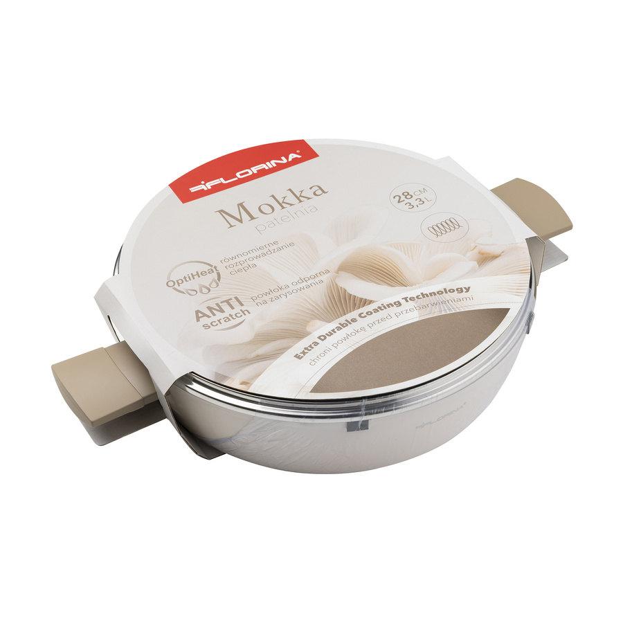 Patelnia głęboka aluminiowa Florina Mokka 28 cm 3,3 l