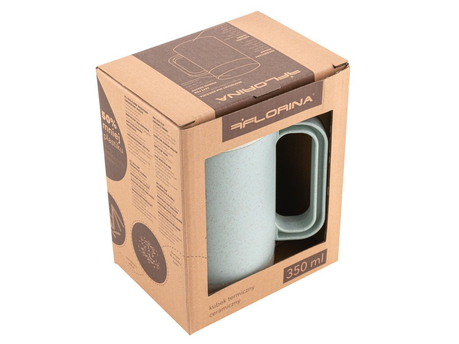 Ekologiczny kubek termiczny ceramiczny wielokrotnego użytku Florina Eco Cup 350 ml