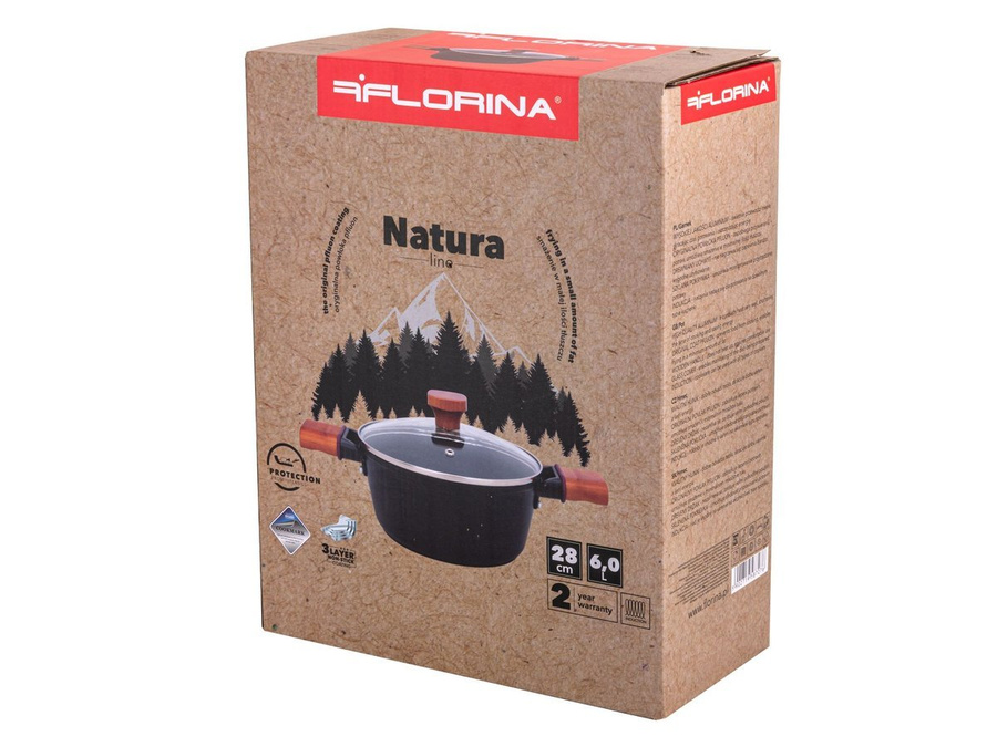 Garnek aluminiowy z powłoką nieprzywierającą Florina Natura Line 28 cm 6 l