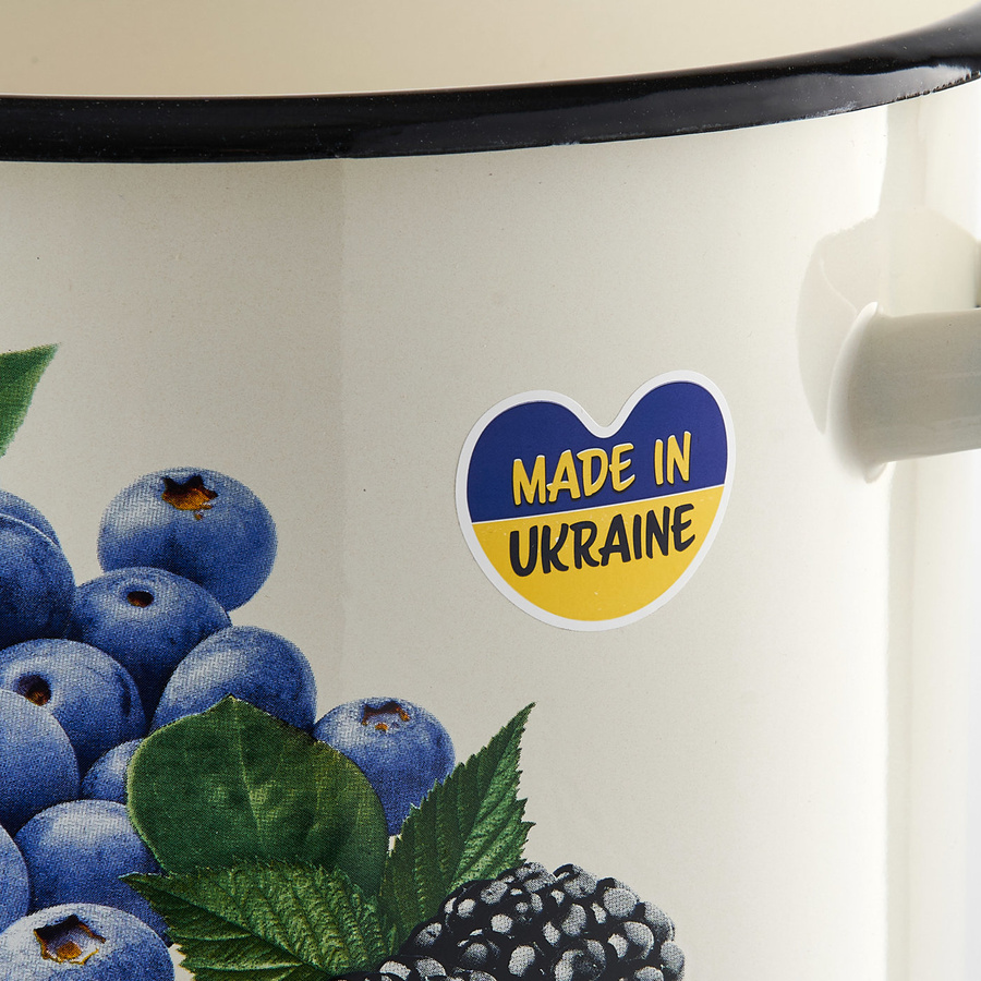 Garnek emaliowany na indukcję i gaz Emalia Polska Pleszew Borówka 20 cm 4,5 l