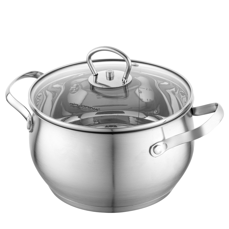 Komplet garnków nierdzewnych Florina Alex satyna 6-elementowy