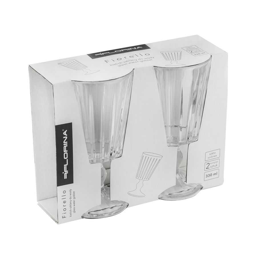 Kielich szklany do wody fiorello 2szt