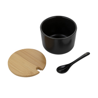 Cukiernica z łyżeczką Florina Adria 10x7 cm czarna